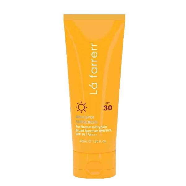 کرم ضدآفتاب پوست چرب بی رنگ SPF30 لافارر