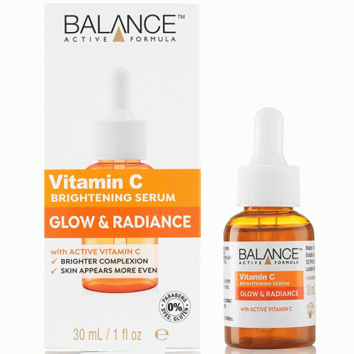 ویتامین سی C بالانس روشن کننده و شفاف کننده پوست Balance Active Formula Vitamin C Brightening Serum -  سرم هیالورونیک اسید بالانس 30 میل