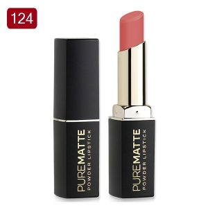 رژ لب جامد پودری گلدن رز مدل Pure Matte شماره 124