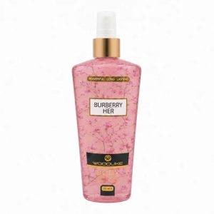 بادی اسپلش زنانه وودلایک مدل Burberry Her حجم 250 میل